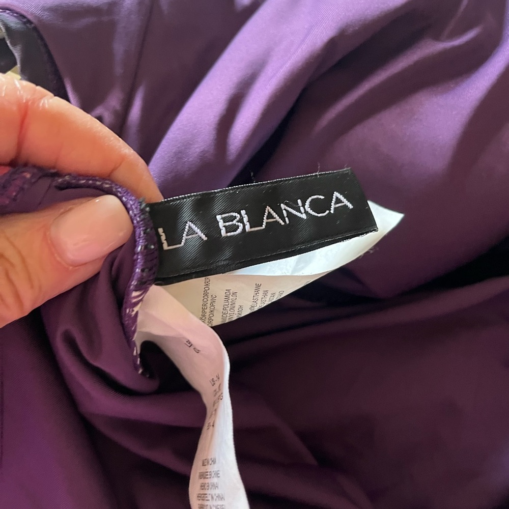 La Blanca Floral 1 Piece Swimsuit-Purple and Multicolor Ware off shoulders! - Picture 11 of 14